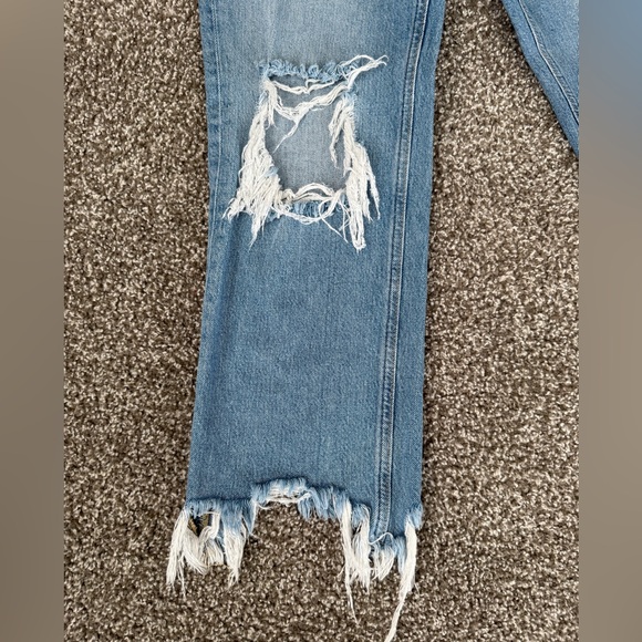 We The Free FREE PEOPLE Wide Leg Frayed Maggie Jeans - Picture 4 of 5
